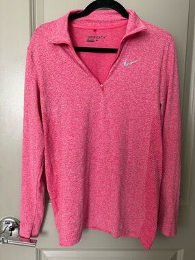 Nike golf  Dri-FIT Pink Quarter-Zip Pullover L